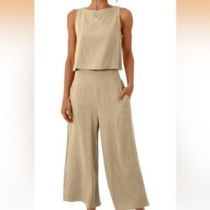 Elegant light brown Women's Jumpsuit size small